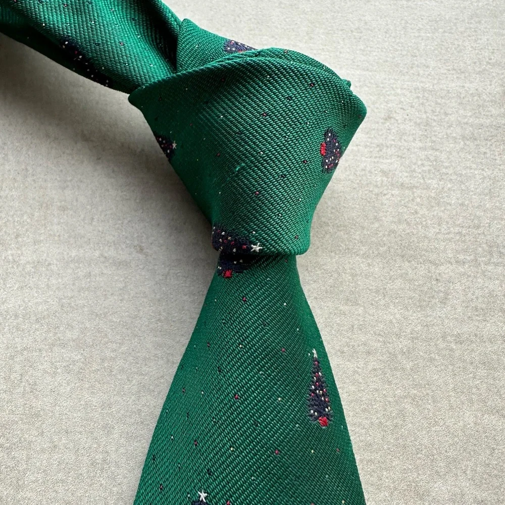 Robert Talbott Green Repp Christmas Tie